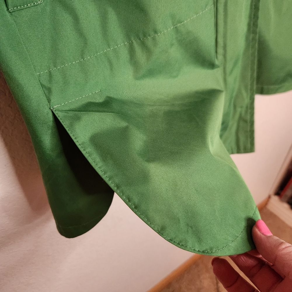 NWT Fleet Street Kelly Green Hooded Raincoat Long Jacket, Size XXL - Picture 5 of 11